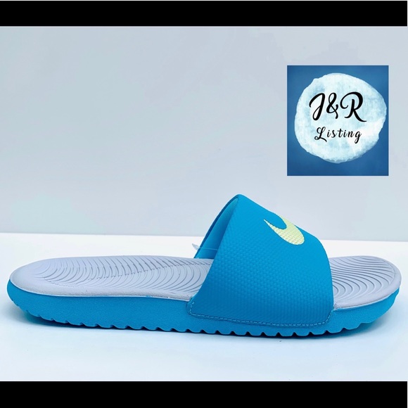 nike kawa slide blue